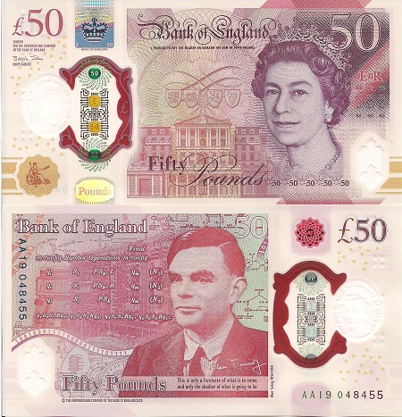 England 50 Pounds Pick Number: New UNC Banknote